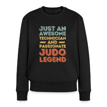 Technician Judo retro - Women's Premium Organic Jumper - black - Front - Julia (174cm)