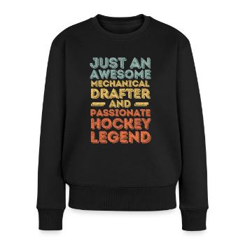 Technical draughtsman Hockey retro - Women's Premium Organic Jumper - black - Front - Julia (174cm)