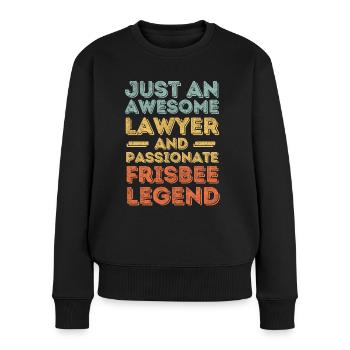 Lawyer Frisbee retro - Women's Premium Organic Jumper - black - Front - Julia (174cm)