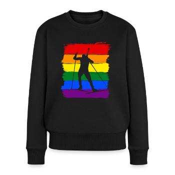 Ski LGBT Pride - Pull Premium bio Femme - noir - Devant - Julia (174cm)