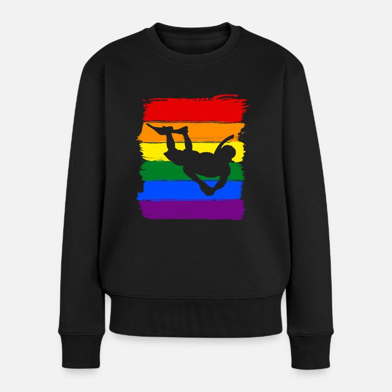 Schnorcheln LGBT Pride - Frauen Premium Bio Pullover - Schwarz
