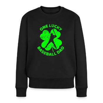 Baseball Trèfle de la Saint-Patrick - Pull Premium bio Femme - noir - Devant - Julia (174cm)