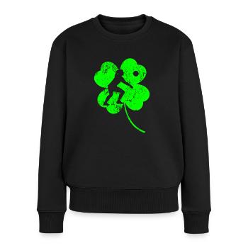 Volley-ball Trèfle de la Saint-Patrick - Pull Premium bio Femme - noir - Devant - Julia (174cm)