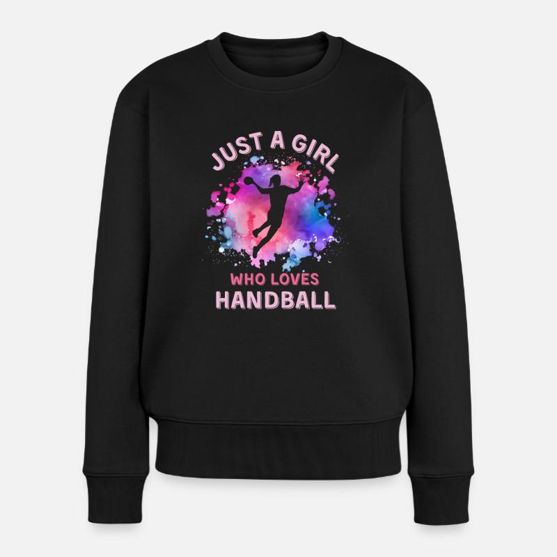 Frauenhandball Handball - Frauen Premium Bio Pullover - Schwarz