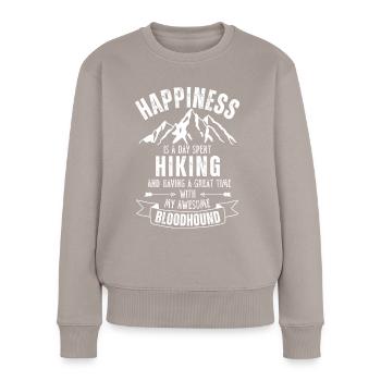 Wandern Bloodhound - Frauen Premium Bio Pullover - Taupe - Vorne - Julia (174cm)
