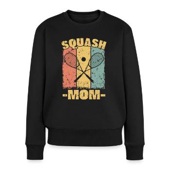 Squash-Mutter - Frauen Premium Bio Pullover - Schwarz - Vorne - Julia (174cm)