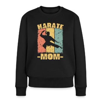 Karate-Mutter - Frauen Premium Bio Pullover - Schwarz - Vorne - Julia (174cm)
