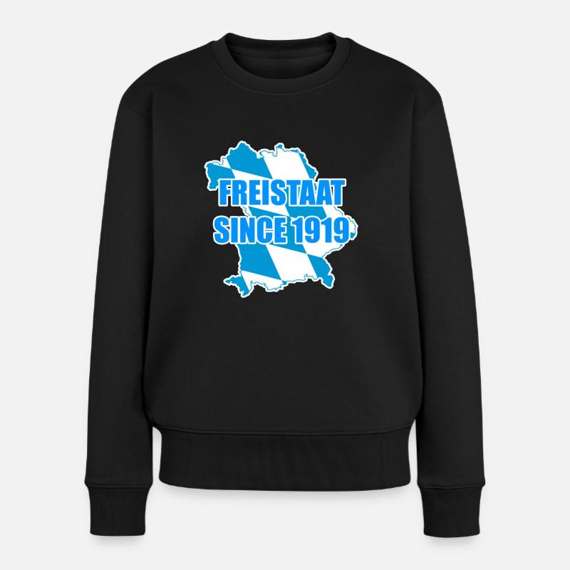 Freistaat Bayern Bayer bayrisch bayerisch Spruch - Frauen Premium Bio Pullover - Schwarz