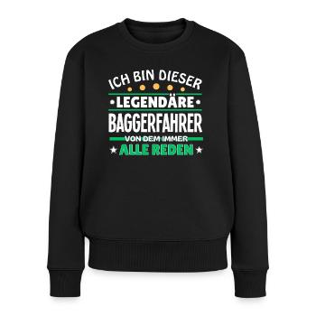 I'm this legendary excavator driver - Women's Premium Organic Jumper - black - Front - Julia (174cm)