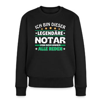 I am this legendary notary - Women's Premium Organic Jumper - black - Front - Julia (174cm)
