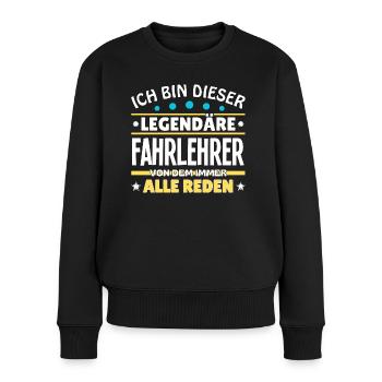 Je suis ce moniteur d’auto-école légendaire - Pull Premium bio Femme - noir - Devant - Julia (174cm)
