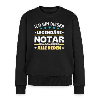 I'm that legendary notary - Women's Premium Organic Jumper - black - Front - Julia (174cm)