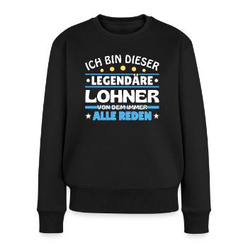 Ich bin dieser legendäre Putzkraft - Frauen Premium Bio Pullover - Schwarz - Vorne - Julia (174cm)