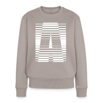 LETTER A - Women's Premium Organic Jumper - taupe - Front - Julia (174cm)