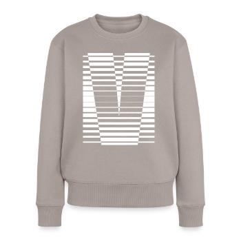 INITIAL V - Women's Premium Organic Jumper - taupe - Front - Julia (174cm)