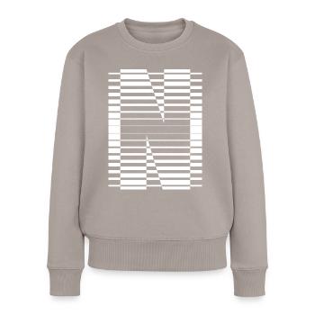 LETTER N - Women's Premium Organic Jumper - taupe - Front - Julia (174cm)