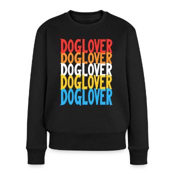Amoureux des chiens - Pull Premium bio Femme - noir - Devant - Julia (174cm)