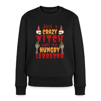 Labrador Halloween Costume Chien Dicton - Pull Premium bio Femme - noir - Devant - Julia (174cm)