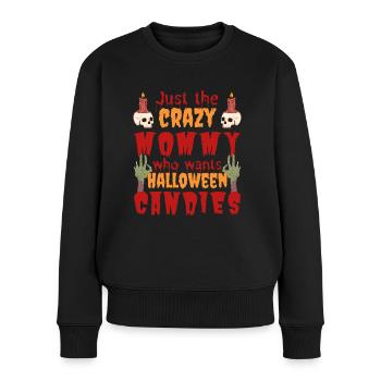 Effrayant drôle Halloween disant maman - Pull Premium bio Femme - noir - Devant - Julia (174cm)