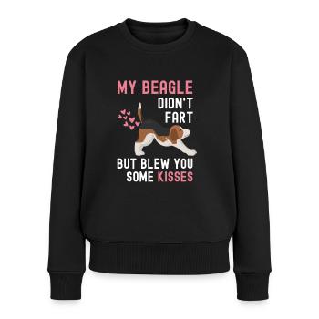 Lustiger Beagle Spruch für Beagle Liebhaber - Frauen Premium Bio Pullover - Schwarz - Vorne - Julia (174cm)