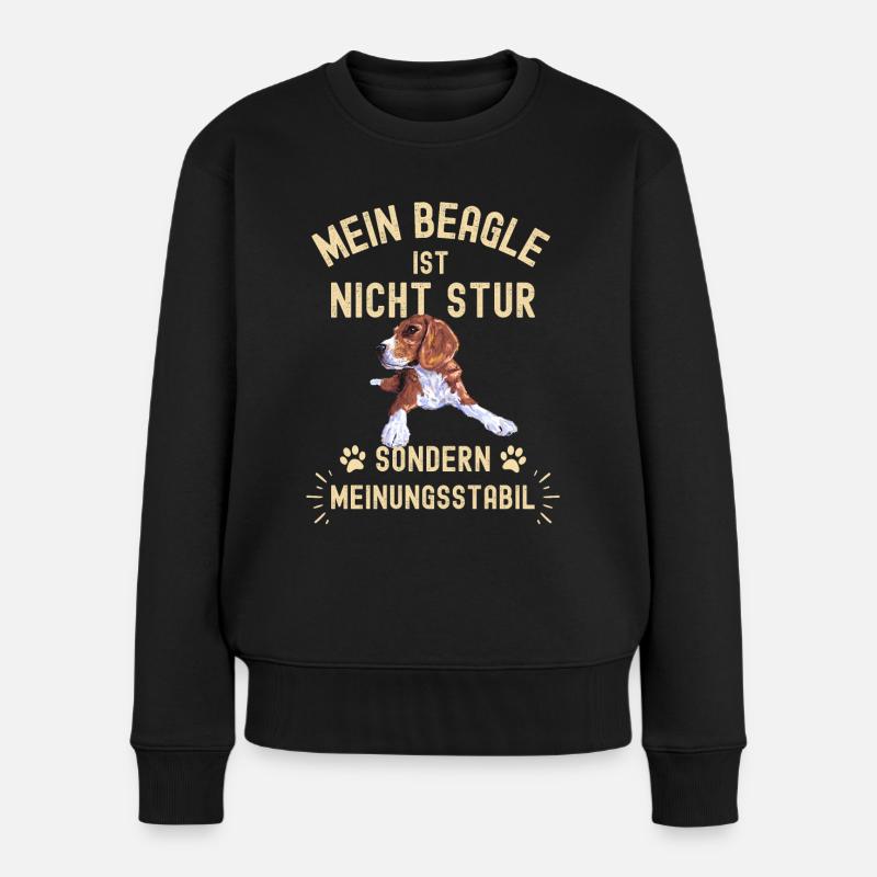 Lustiger Beagle Spruch für Beagle Liebhaber - Frauen Premium Bio Pullover - Schwarz