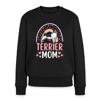 Süßer Teddy Roosevelt Terrier Welpe Kawaii - Frauen Premium Bio Pullover - Schwarz - Vorne - Julia (174cm)