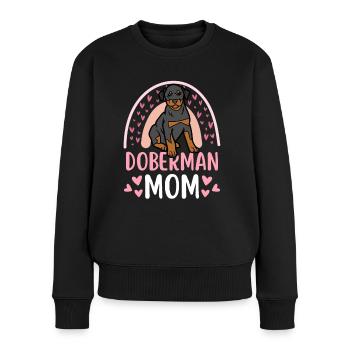 Süßer Dobermann Hund Liebhaber Kawaii - Frauen Premium Bio Pullover - Schwarz - Vorne - Julia (174cm)
