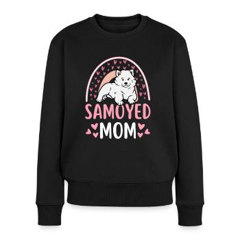 Sweet Samoyed puppy lover kawaii - Women's Premium Organic Jumper - black - Front - Julia (174cm)