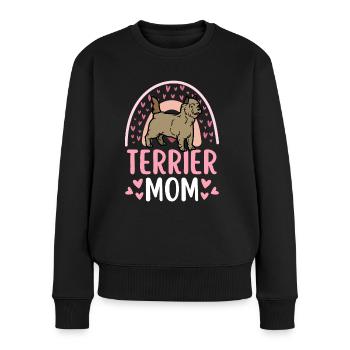 Süßer Cairn Terrier Welpe Liebhaber Kawaii - Frauen Premium Bio Pullover - Schwarz - Vorne - Julia (174cm)