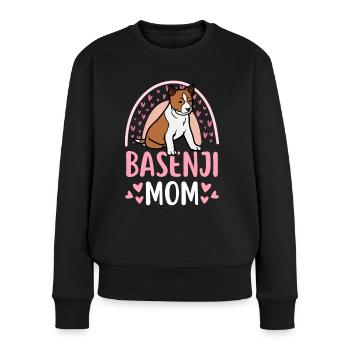 Süßer Basenji Hund Liebhaber Kawaii - Frauen Premium Bio Pullover - Schwarz - Vorne - Julia (174cm)