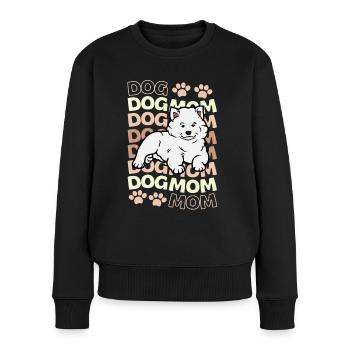 Sweet Samoyed puppy lover kawaii - Women's Premium Organic Jumper - black - Front - Julia (174cm)