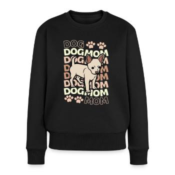 Doux Chihuahua chiot kawaii - Pull Premium bio Femme - noir - Devant - Julia (174cm)