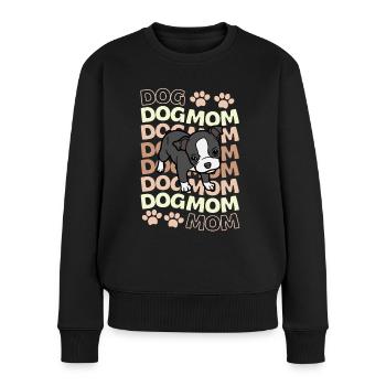 Süßer Boston Terrier Welpe Kawaii - Frauen Premium Bio Pullover - Schwarz - Vorne - Julia (174cm)