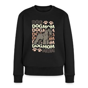 Süßer Schnauzer Hund Liebhaber Kawaii - Frauen Premium Bio Pullover - Schwarz - Vorne - Julia (174cm)