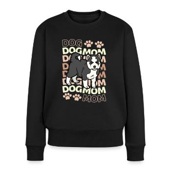 Süßer Husky Liebhaber Kawaii - Frauen Premium Bio Pullover - Schwarz - Vorne - Julia (174cm)
