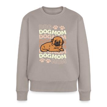 Süßer Pekinese Welpe Liebhaber Kawaii - Frauen Premium Bio Pullover - Taupe - Vorne - Julia (174cm)