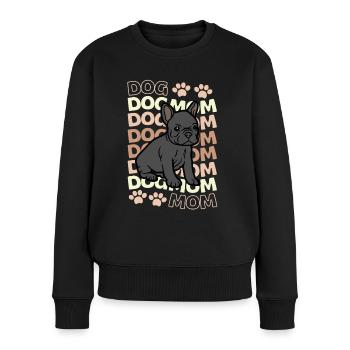 Süße Französische Bulldogge Liebhaber Kawaii - Frauen Premium Bio Pullover - Schwarz - Vorne - Julia (174cm)