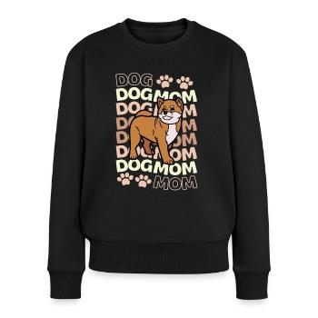 Süßer shiba inu Welpe Liebhaber Kawaii - Frauen Premium Bio Pullover - Schwarz - Vorne - Julia (174cm)