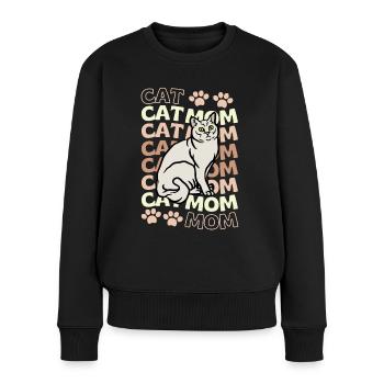 Mignon Burmilla Cat Mama - Pull Premium bio Femme - noir - Devant - Julia (174cm)