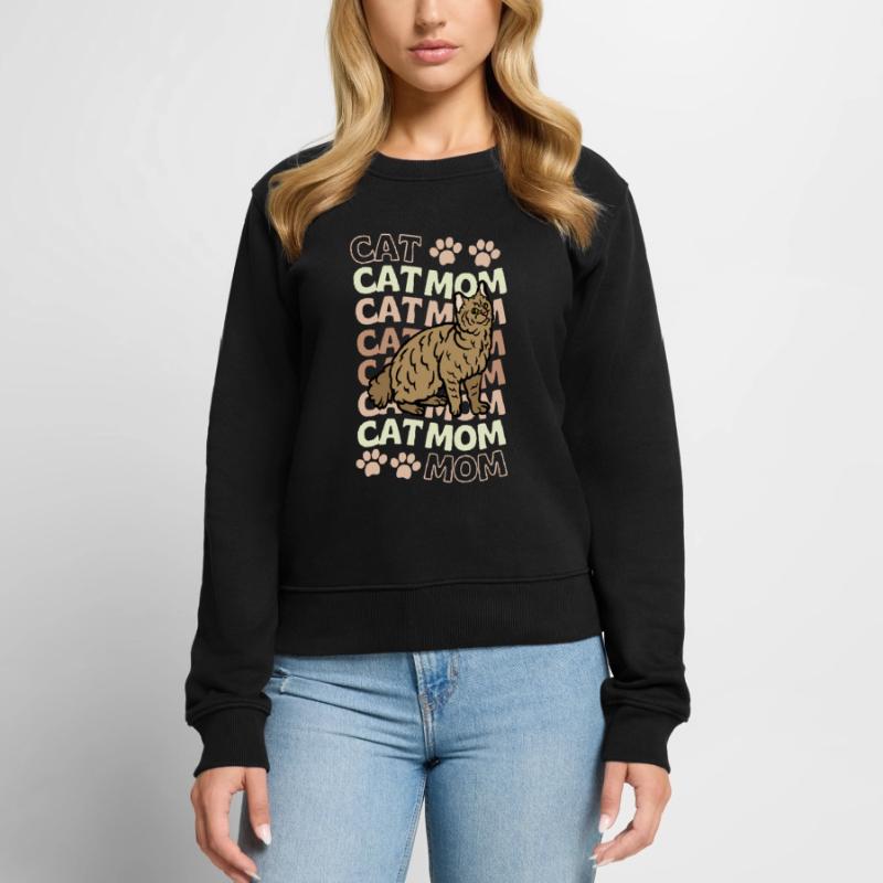 Mignon Pixie Bob Chat Maman Pull Premium bio Femme