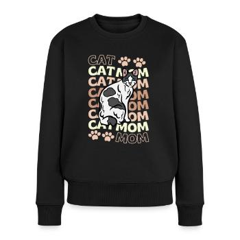 Mignon chat japonais Bobtail Mama - Pull Premium bio Femme - noir - Devant - Julia (174cm)