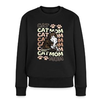 Mignon Maine Coon Cat Maman - Pull Premium bio Femme - noir - Devant - Julia (174cm)