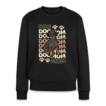 Süßer Dobermann Hund Mama Kawaii - Frauen Premium Bio Pullover - Schwarz - Vorne - Julia (174cm)