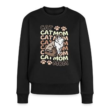 Süße Ragdoll Katze Mama - Frauen Premium Bio Pullover - Schwarz - Vorne - Julia (174cm)