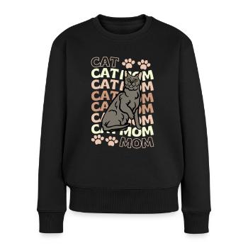 Mignon Korat Cat Mama - Pull Premium bio Femme - noir - Devant - Julia (174cm)