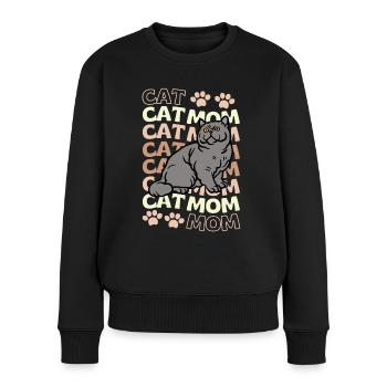 Mignon British Shorthair Cat Cat Mama - Pull Premium bio Femme - noir - Devant - Julia (174cm)