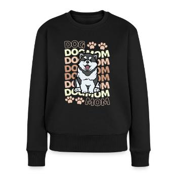 Süßer Husky Mama Kawaii - Frauen Premium Bio Pullover - Schwarz - Vorne - Julia (174cm)