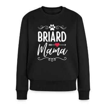Briard Mama Briard Mom - Women's Premium Organic Jumper - black - Front - Julia (174cm)