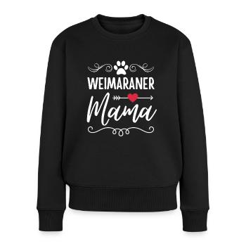 Weimaraner Mama Weimaraner Liebhaber - Frauen Premium Bio Pullover - Schwarz - Vorne - Julia (174cm)