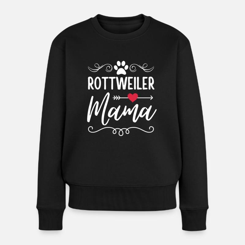 Rottweiler Mama Rottweiler Liebhaber - Frauen Premium Bio Pullover - Schwarz